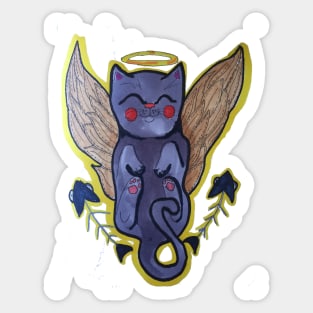 Angel Cat Sticker